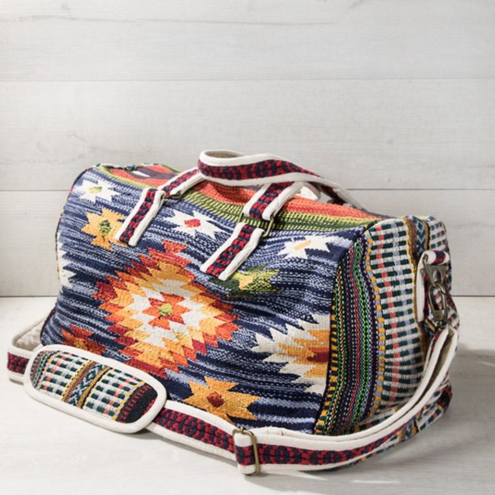 New Aztec Navajo Western Weekender Tote Bag Duffle - Picture 3 of 8